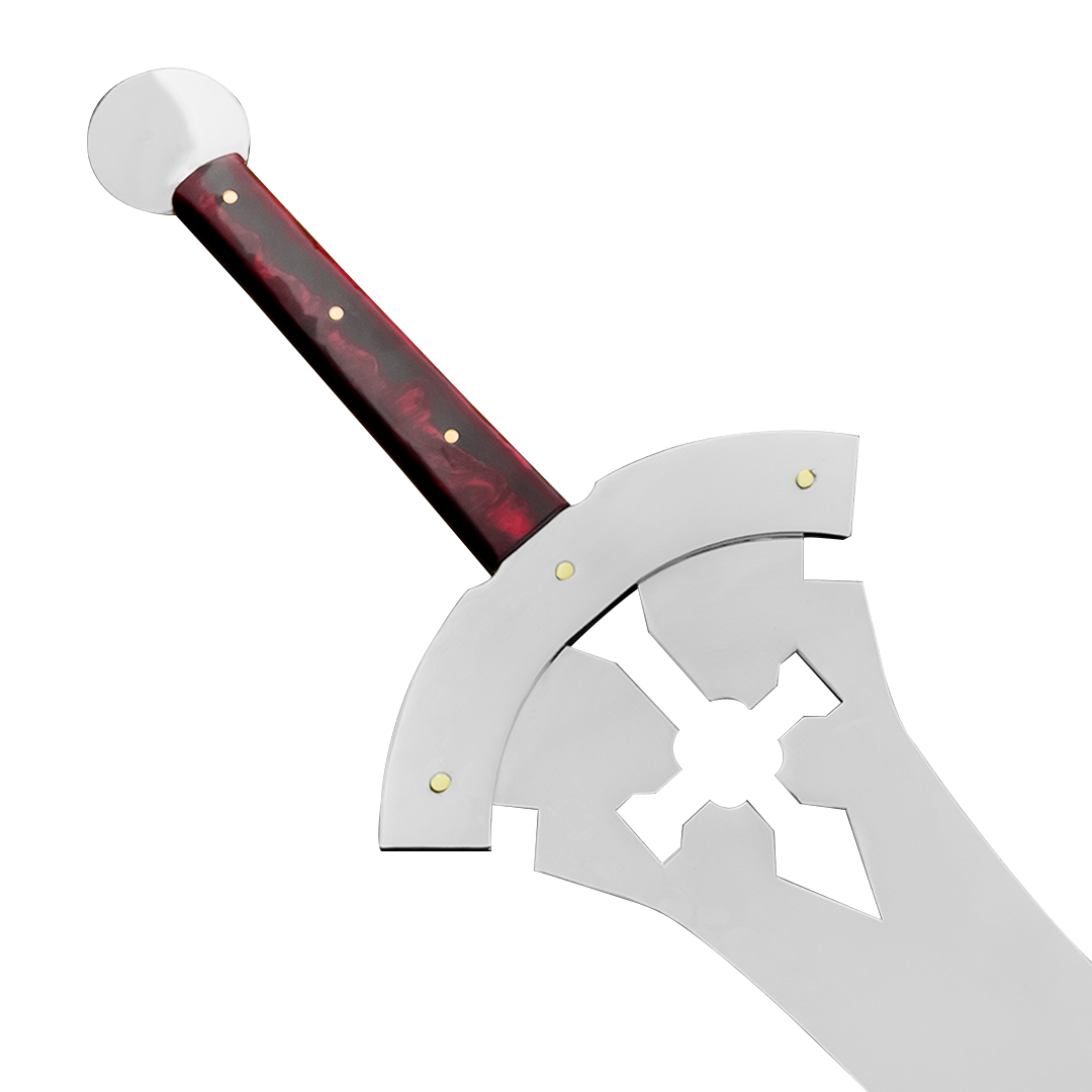 Espada Medieval - Cabo Vermelho Resinado