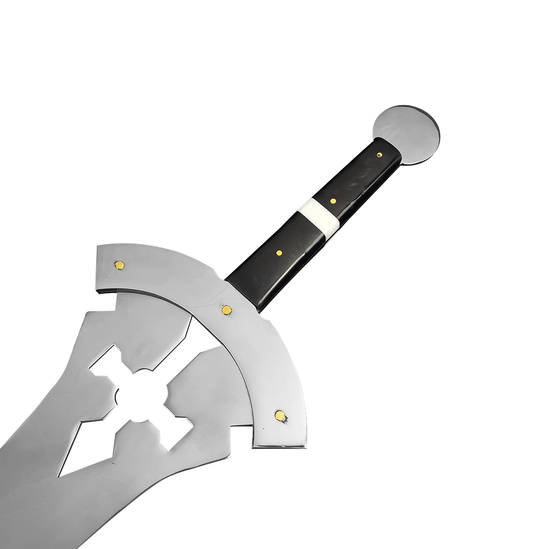 Espada Medieval - Cabo Preto e Branco Resinado