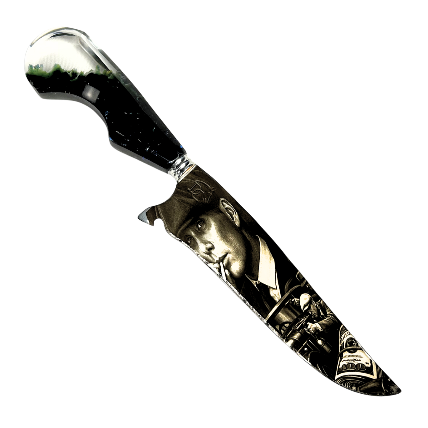 Kit Presente Peaky Blinders - Faca 8" Artesanal + Copo Térmico 475ml | Doma Crioula Cutelaria Artesanal