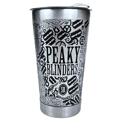 Kit Presente Peaky Blinders - Faca 8" Artesanal + Copo Térmico 475ml | Doma Crioula Cutelaria Artesanal