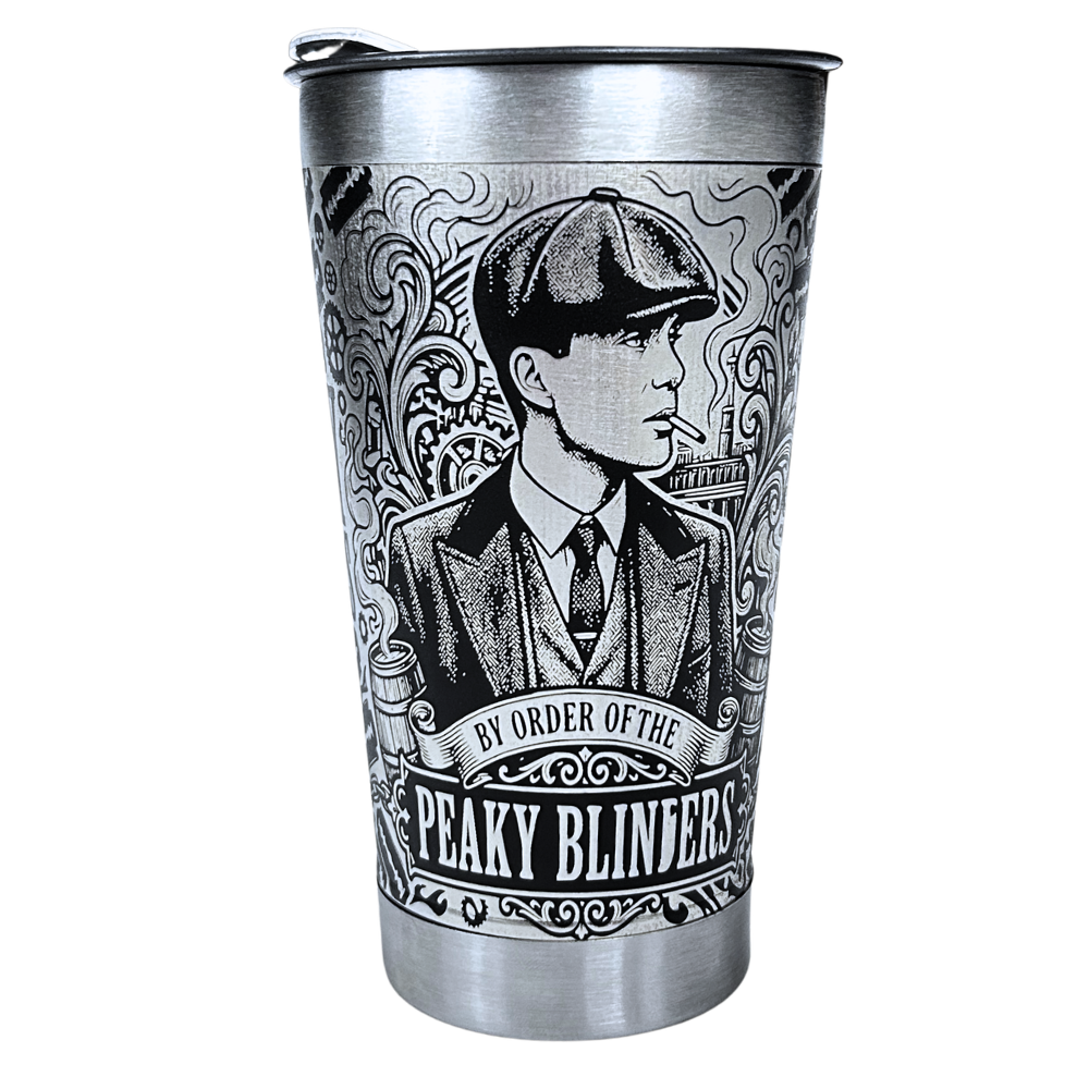Kit Presente Peaky Blinders - Faca 8" Artesanal + Copo Térmico 475ml | Doma Crioula Cutelaria Artesanal