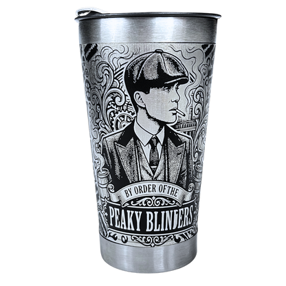 Kit Presente Peaky Blinders - Faca 8" Artesanal + Copo Térmico 475ml | Doma Crioula Cutelaria Artesanal