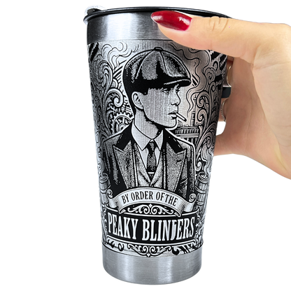 Kit Presente Peaky Blinders - Faca 8" Artesanal + Copo Térmico 475ml | Doma Crioula Cutelaria Artesanal