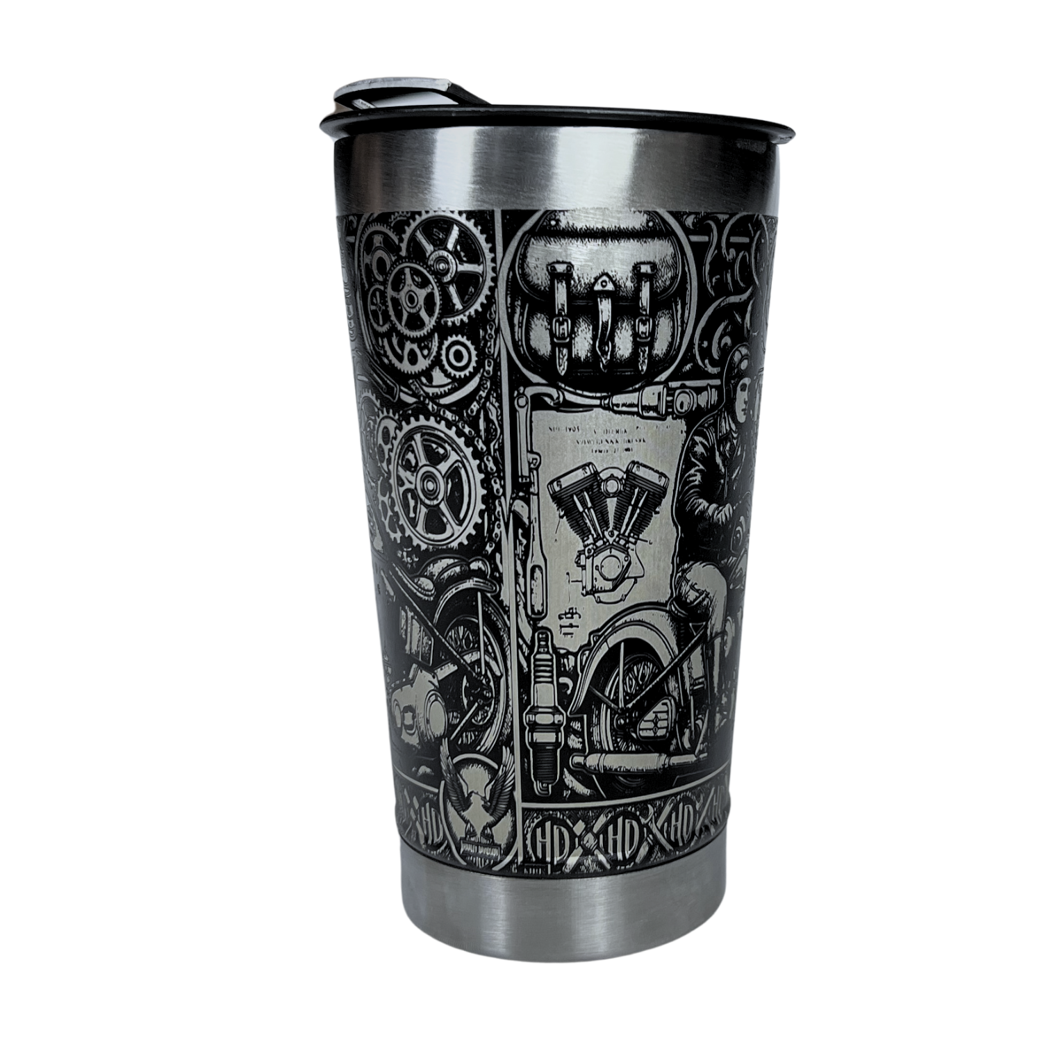 Copo Térmico Harley Davidson - Gravação a Laser 360° - 475ML | Doma Crioula Cutelaria Artesanal