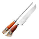 Kit Churrasco - Faca e Chaira Cabo Nossa Senhora