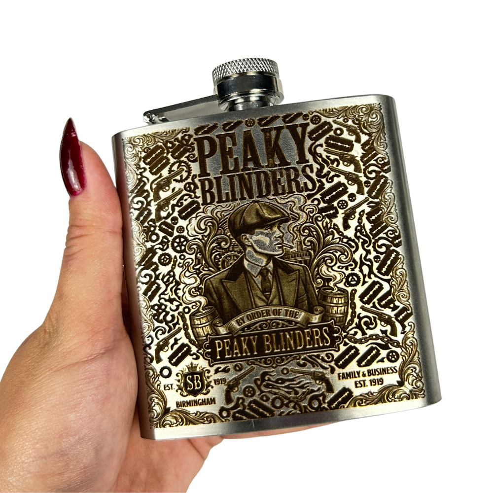 Cantil de Bolso Peaky Blinders - By Order of the Peaky Blinders (170ml) | Doma Crioula Cutelaria Artesanal