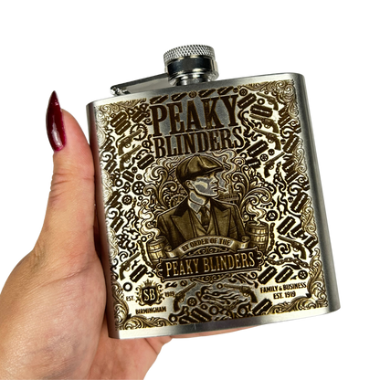 Cantil de Bolso Peaky Blinders - By Order of the Peaky Blinders (170ml) | Doma Crioula Cutelaria Artesanal