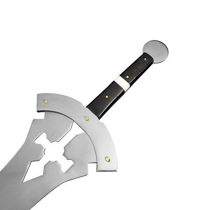 Espada Medieval - Cabo Preto e Branco Resinado