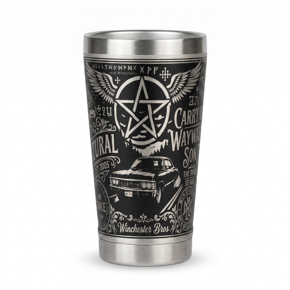 Copo Térmico Supernatural - Gravação a Laser 360° - 475ML | Doma Crioula Cutelaria Artesanal