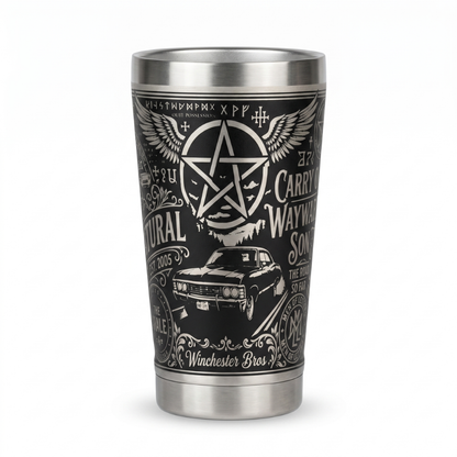 Copo Térmico Supernatural - Gravação a Laser 360° - 475ML | Doma Crioula Cutelaria Artesanal