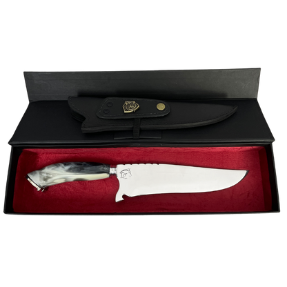 Faca de Patinha 8" Aço Inox 3mm - Cabo Resina e Ferradura