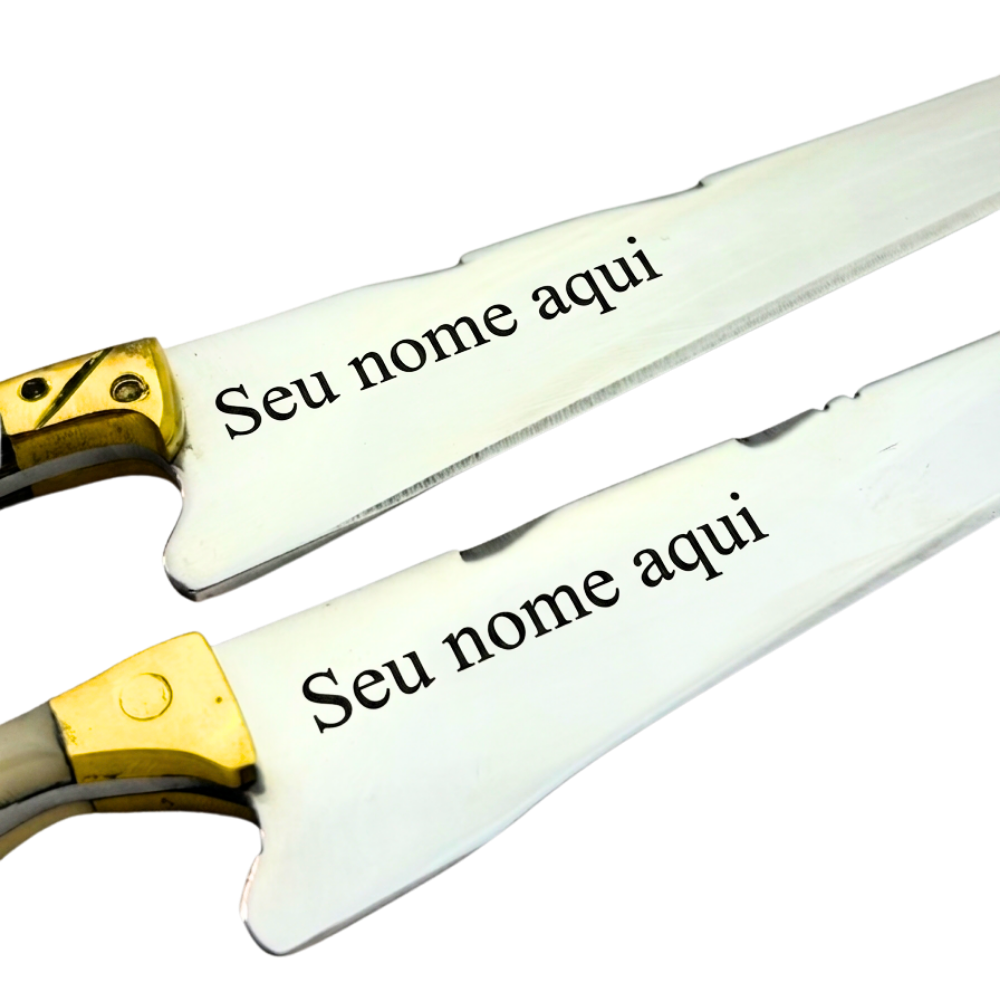 Faca Fileteira Aço Inox 420C 7 Polegadas - Cabo Full Tang Osso Bovino | Doma Crioula Cutelaria Artesanal