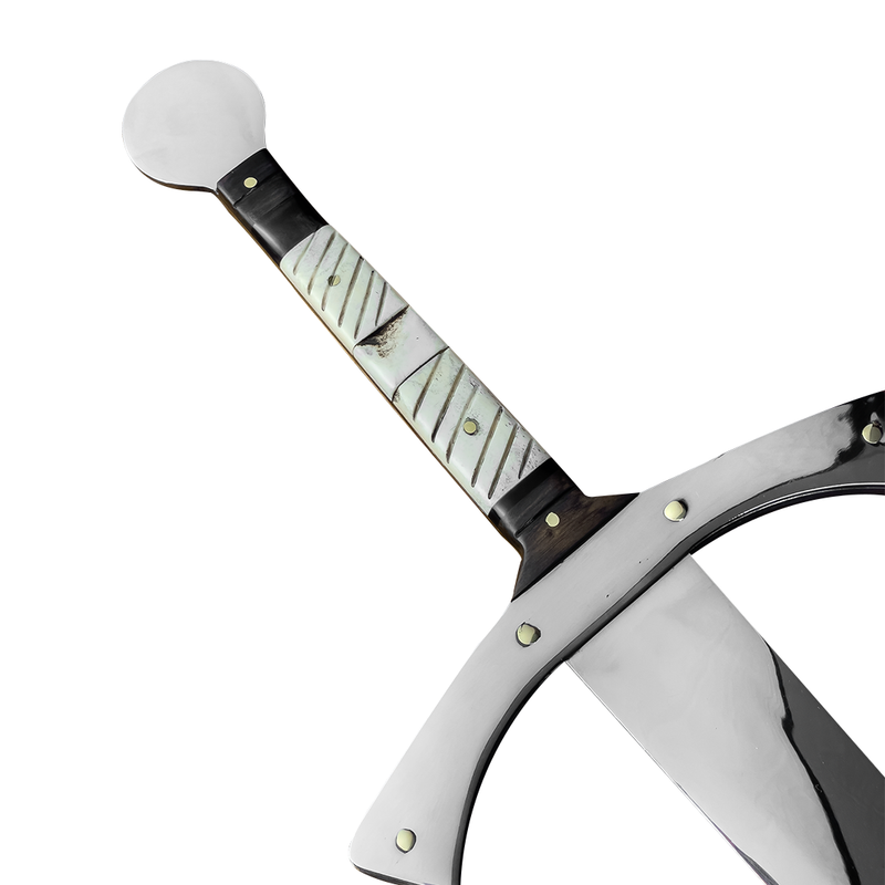 Espada Medieval - Cabo Resinado Vermelho - 25 Polegadas - Inox