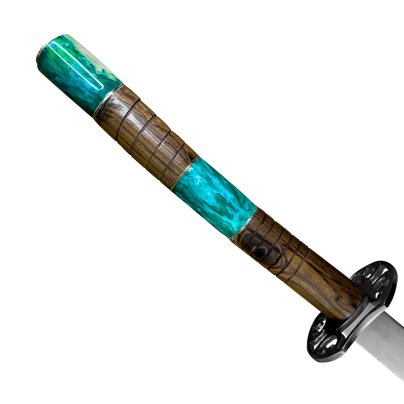 Katana Artesanal - Guarda Estilizada - Diversos Cabos - 27 Polegadas de Lâmina