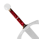 Espada Medieval - Cabo Resinado Vermelho - 25 Polegadas - Inox