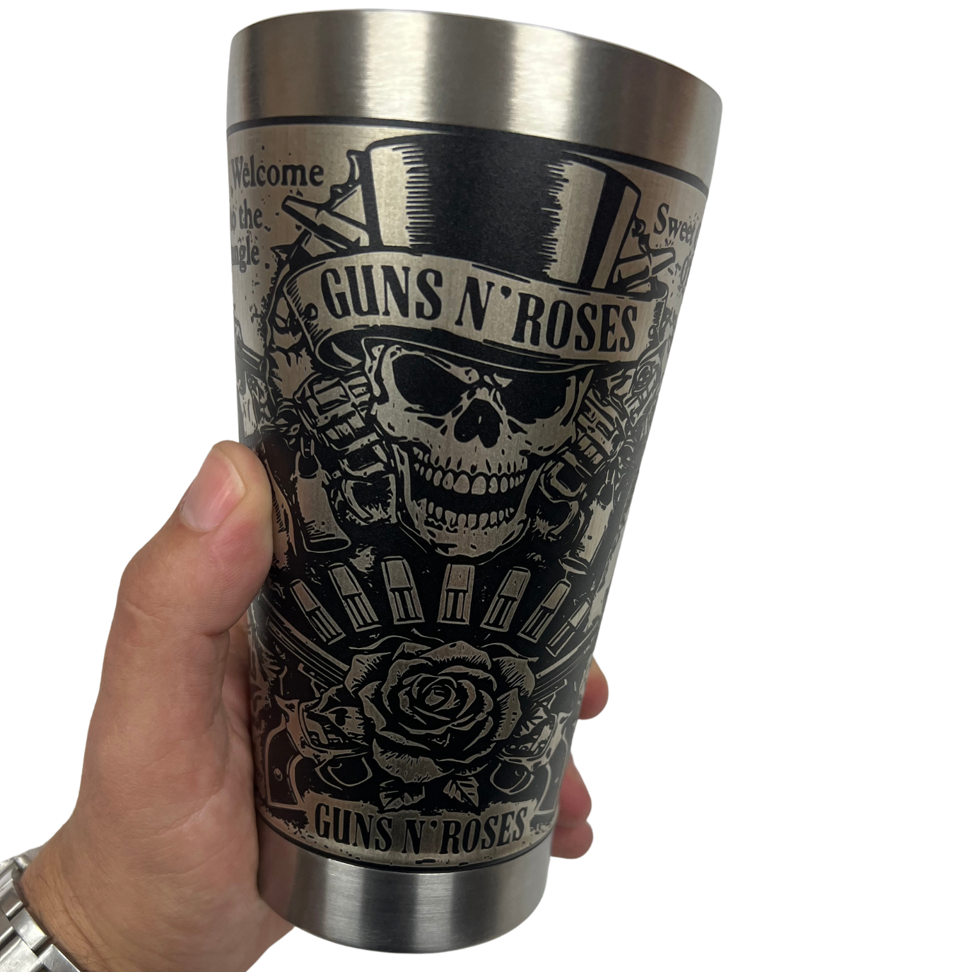 Copo Térmico Guns N' Roses - Gravação a Laser 360° | Doma Crioula Cutelaria Artesanal