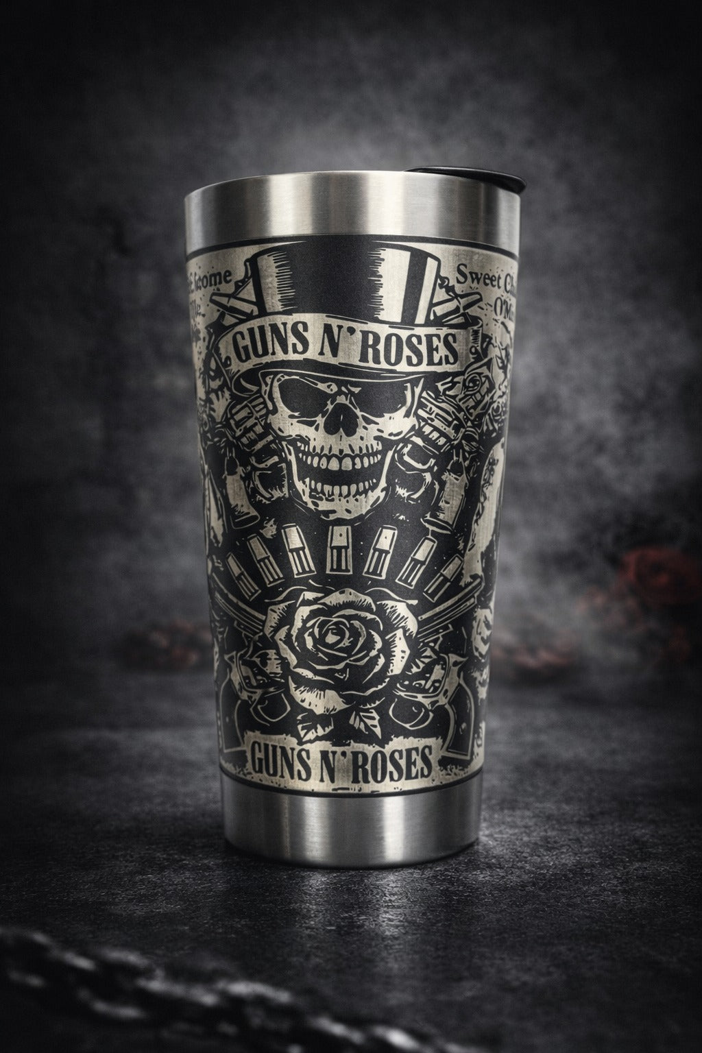 Copo Térmico Guns N' Roses - Gravação a Laser 360° | Doma Crioula Cutelaria Artesanal