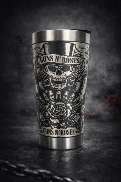 Copo Térmico Guns N' Roses - Gravação a Laser 360° | Doma Crioula Cutelaria Artesanal