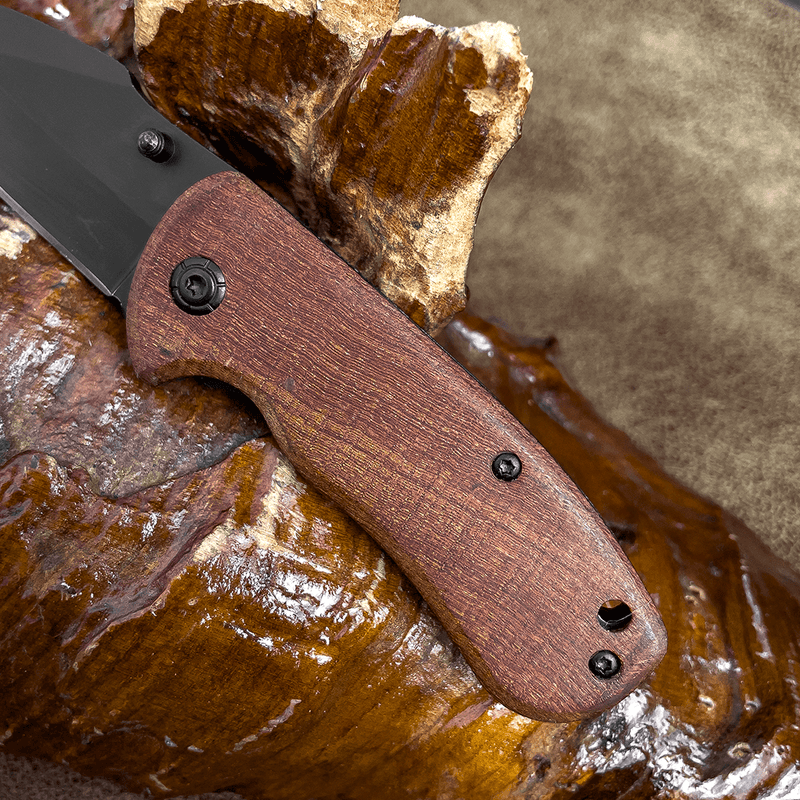 Canivete Curto - Cabo Madeira - 6 Polegadas - Forja Bruta