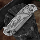 Canivete Importado - Gravura de Peixe - Forja Bruta