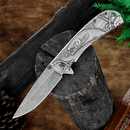 Canivete Importado - Gravura de Peixe - Forja Bruta