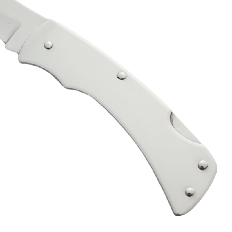 Canivete Prateado de Bolso - 18,5 cm de Comprimento - Forja Bruta