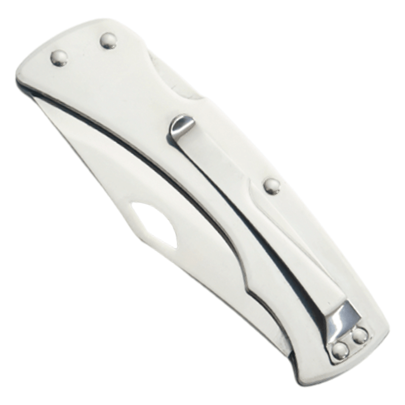 Canivete Prateado de Bolso - 18,5 cm de Comprimento - Forja Bruta