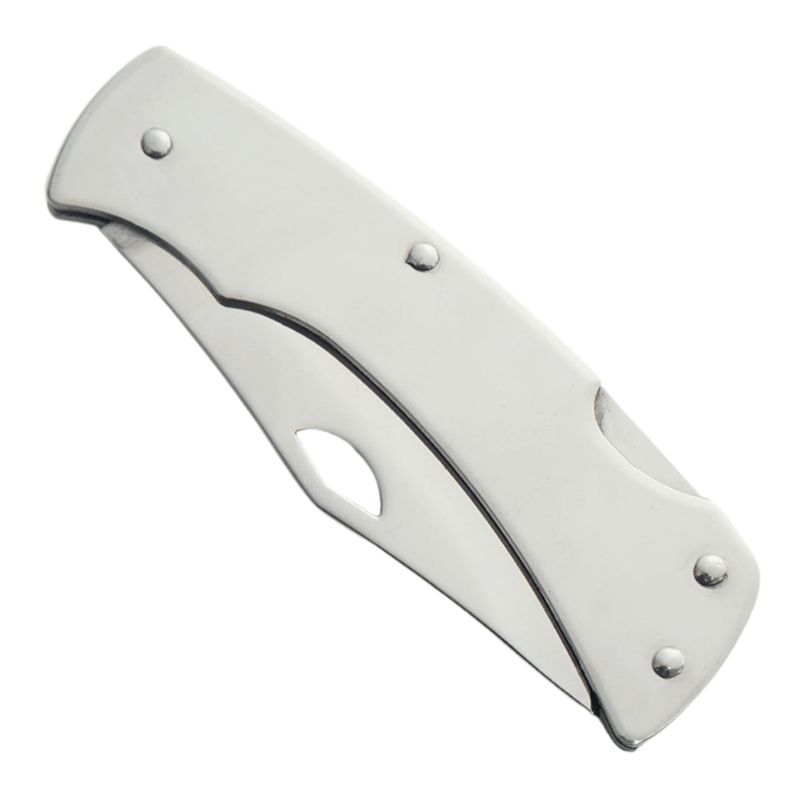 Canivete Prateado de Bolso - 18,5 cm de Comprimento - Forja Bruta