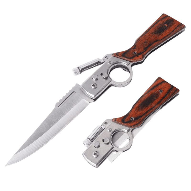 Canivete Revólver Tático - Mecanismo de Abertura Rápida - Forja Bruta