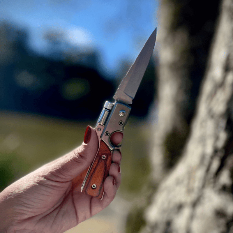 Canivete Revólver Tático - Mecanismo de Abertura Rápida - Forja Bruta