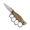 Canivete Soco Inglês - Cabo Madeira Natural - Forja Bruta