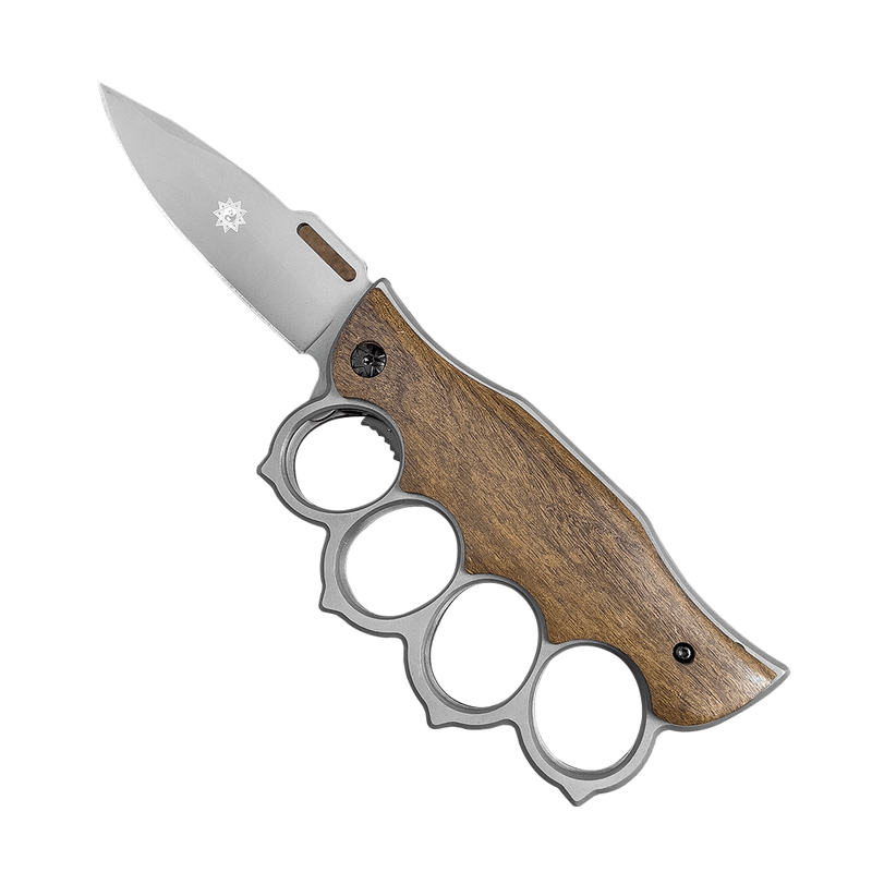 Canivete Soco Inglês - Cabo Madeira Natural - Forja Bruta