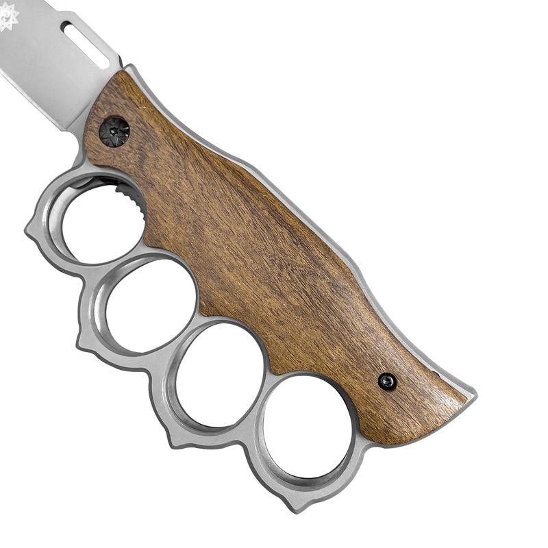 Canivete Soco Inglês - Cabo Madeira Natural - Forja Bruta