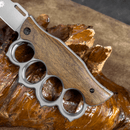 Canivete Soco Inglês - Cabo Madeira Natural - Forja Bruta