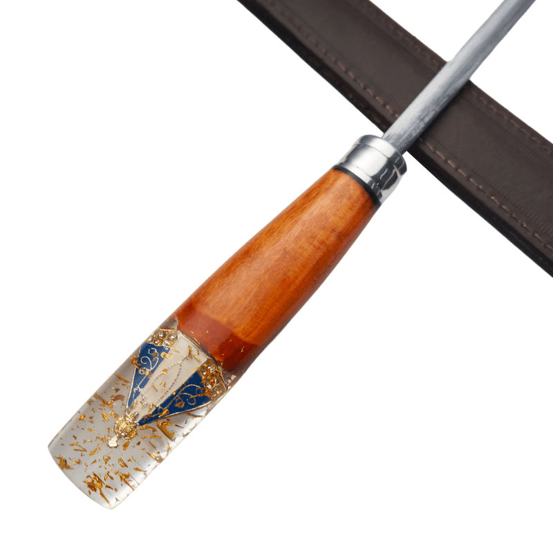 Chaira, Cabo com Nossa Senhora, Aço Inox - Forja Bruta