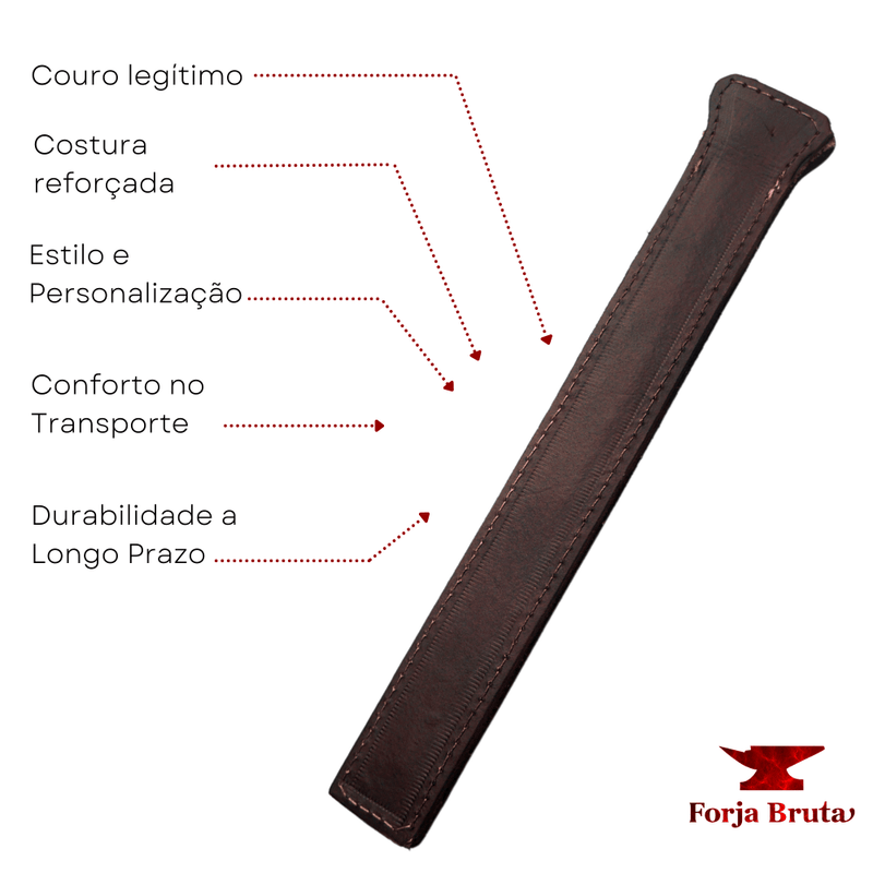 Chaira, Cabos Variados em resina, Aço Inox - 38cm - Forja Bruta