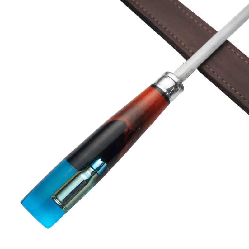 Chaira, Cabos Variados em resina, Aço Inox - 38cm - Forja Bruta