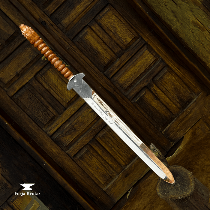 Espada Forjada Cabeça de Dragão - 25 Polegadas de Lâmina - Forja Bruta