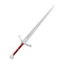 Espada Medieval - Cabo Resinado Vermelho - 25 Polegadas - Inox - Forja Bruta