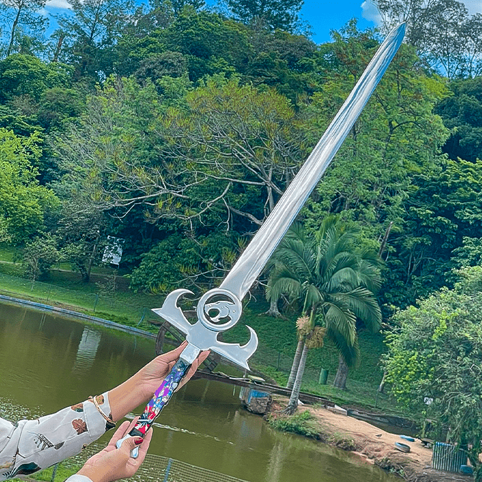 Espada Thundercats Colecionável (Inspirada) - Aço inox afiado + Bainha em couro - Forja Bruta