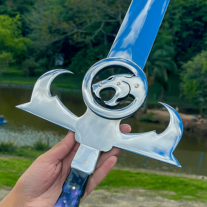 Espada Thundercats Colecionável (Inspirada) - Aço inox afiado + Bainha em couro - Forja Bruta