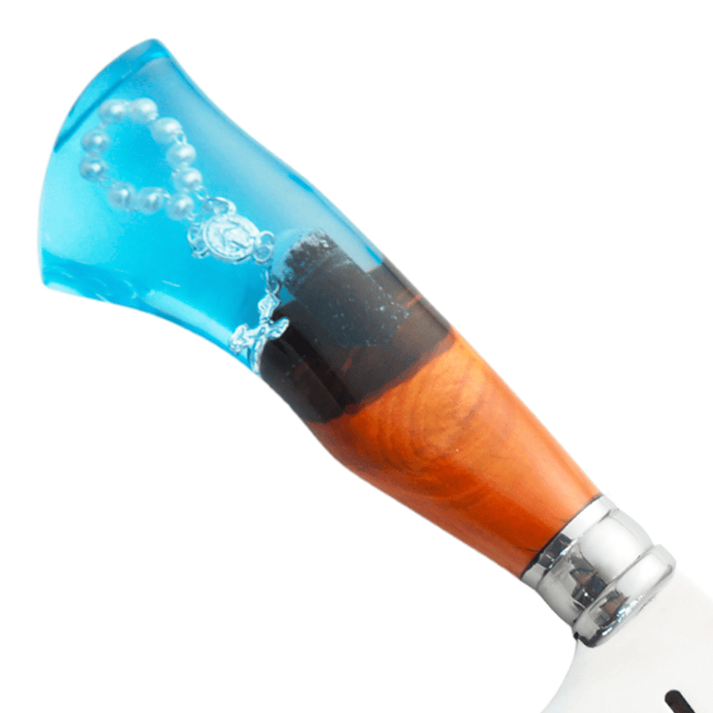 Faca Artesanal 10", Modelo Folha Escorpião, Aço Inox - Forja Bruta