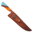 Faca Artesanal 10", Modelo Folha Escorpião, Aço Inox - Forja Bruta