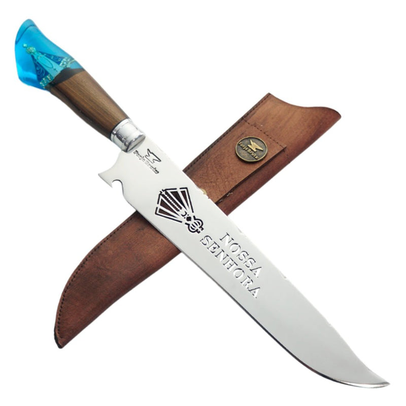 Faca Artesanal 10", Modelo Nossa Senhora, Aço Inox - Forja Bruta