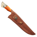 Faca Artesanal 10", Modelo Nossa Senhora Gold - Lâmina Larga - Aço Inox - Forja Bruta