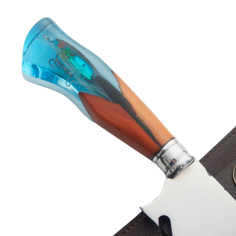 Faca Artesanal 10", Modelo Pescador, Aço Inox - Forja Bruta