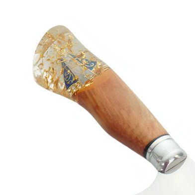 Faca artesanal 10 polegadas, Nossa Senhora Aparecida, Aço Inox - Forja Bruta