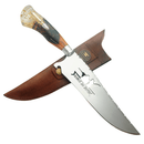 Faca Artesanal 8", Modelo Somos do Mato Cabo Gold - Forja Bruta