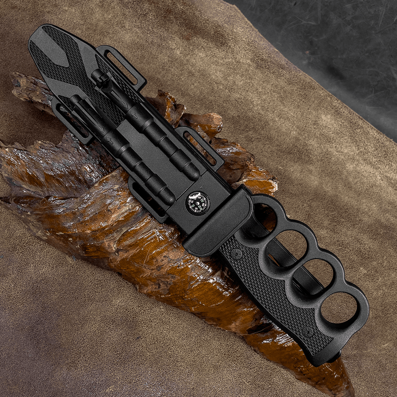 Faca Tática Soco Inglês - Design Tático Profissional - Forja Bruta