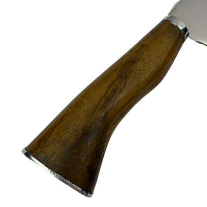 Faca de Churrasco Slim Lisa 10" - Cabo de Madeira - Personalização Laser Grátis | Doma Crioula Cutelaria Artesanal